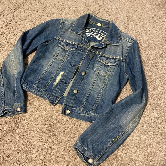 American Eagle Outfitters Jackets & Blazers - Distressed AE Jean Jacket.  Never worn. Size SM
